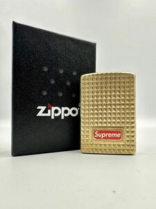 【1円スタート】ZIPPO ジッポ Zippo ライター Armor Case アーマーケース Supreme 2017AW 喫煙具 ダイアモンドカット