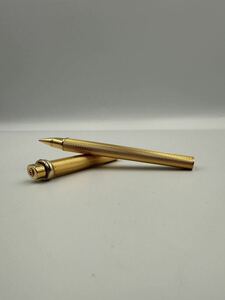 【1円スタート】カルティエ トリニティCartier ゴールド 金色 ボールペン青インク PLAQUE OR