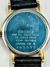 【稼働】SEIKO セイコー Exceline エクセリーヌ 7320-0070 腕時計 クォーツ 14K ゴールド文字盤 レディース ステンレススチール SS 465592_画像5
