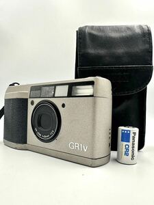 【通電可】【電池残量無し】RICOH リコー GR1v コンパクトフィルムカメラ コンパクトカメラ シルバー 54 109115 GR LENS f=28mm 1:2.8