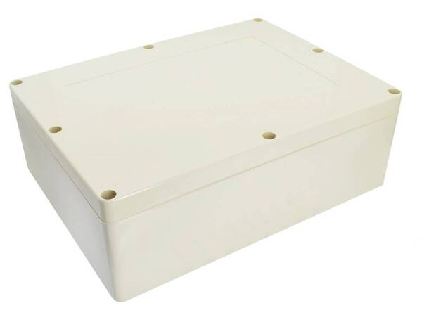プラスチックボックス IP65 防水 防塵 ABS 電気ボックス ジャンクションボックス グレー 灰色 320×240×110mm(12.6×9.45×4.33インチ)