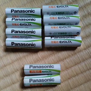  used EVOLTA Panasonic rechargeable battery single 3 10ps.