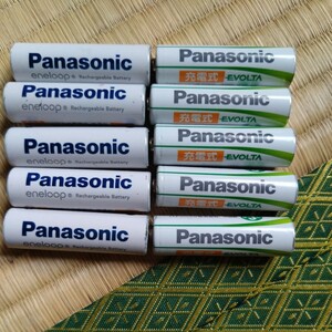  used Panasonic single 3 shape rechargeable battery 10ps.