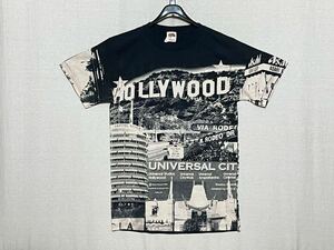 【未使用品】Universal Studios ユニバーサルスタジオ ピクチャー プリント Tシャツ ハリウッド Hollywood サイズS 総柄