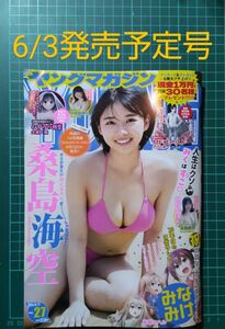 週刊ヤングマガジン ２７号　桑島海空 表紙　応募券類無　クーポン消化　★6/3発売予定号 ★即日発送 ゆうパケット ネコポス