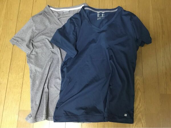 東急ハンズトラベルインナー半袖インナーTシャツ2枚セット　速乾　軽量　 吸汗速乾　旅行　キャンプ　ユニクロ