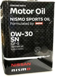 NISMO sports oil ニスモスポーツオイル4L 0W-30 新品未使用 日産 Nissan