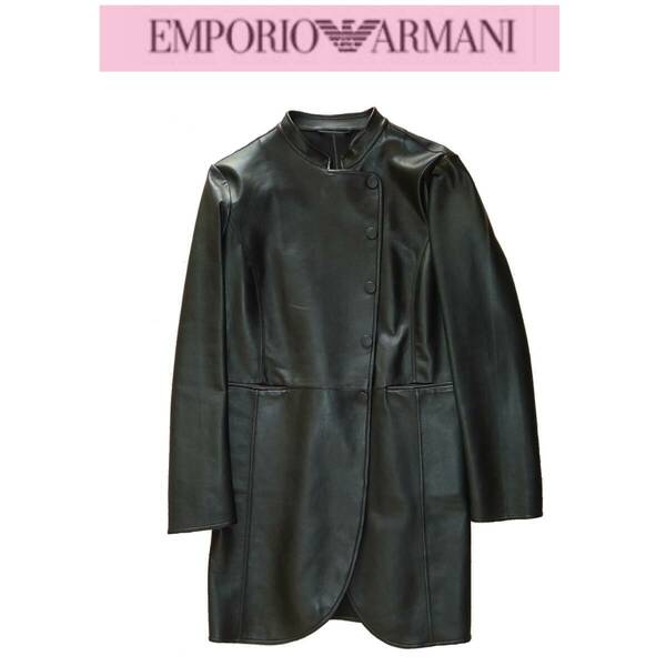 ARMANI 1枚仕立 ラム レザーコート 38 ★未使用 アルマーニ