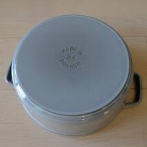 staub ピコ ココットラウンド 24 グレー ☆美品 ストウブ_画像3