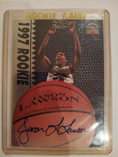 Jason Lawson 1997 THE SCORE Board Autographics Auto Autograph ROOKIE CARDルーキーカード 直筆サインカード NBAカード