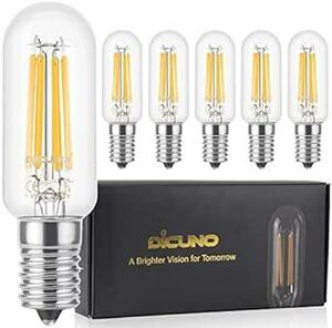 DiCUNO LED電球 E17口金 フィラメント電球 4W 40W形相当 2700K 電球色 広配光 クリア電球 調光非対応 6