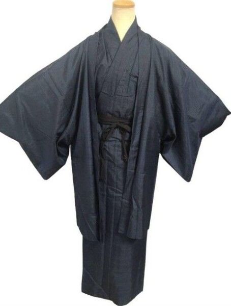 メンズ 着物 美品 アンサンブル セット M8