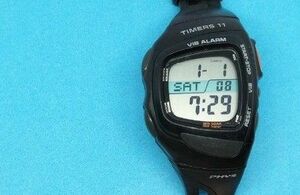 カシオタイマーズデジタル腕時計Casio Phys timers 11稼働品