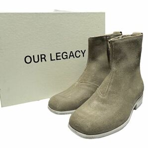 【新品】即決★ OUR LEGACY アワーレガシー ★ MICHAELIS BOOT Waxy Champagne Suede カミオン チェルシーブーツ スエード 本革 ペイント