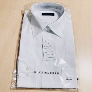 送料230円～未使用■デュークモーガン／DUKE MORGAN■形態安定 ワイドカラー シャツ／ワイシャツ／ビジネスシャツ メンズ M 39-84 長袖