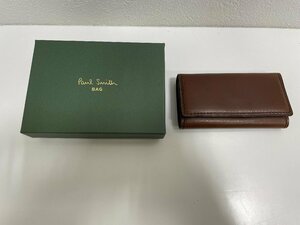 【M14496】中古 Paulsmith ポールスミス キーケース 4連 レザー 金具ヒビあり 訳アリ品 現状品