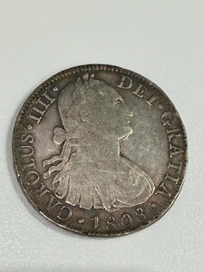 【O21507】 カルロス4世 8レアル銀貨 1808年 重量26.7g 詳細不明