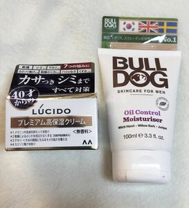 LUCIDO 薬用トータルケアクリーム 50g　Schick BULLDOG オイルコントロールフェイスウォッシュ 100ml