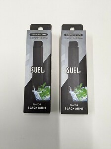 電子VAPE　2本セット SUEL フレーバー　ブラックミント　使い捨て ニコチンゼロ　タールゼロ　禁煙グッズ　VAPE