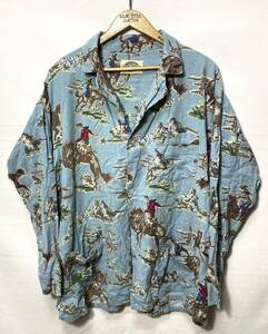 # Leo sama favorite!? 80s 90s Vintage USA made SHADOW BOXER total pattern long sleeve pyjamas shirt Rodeo kau Boy Cart ko bar nNIRVANA #