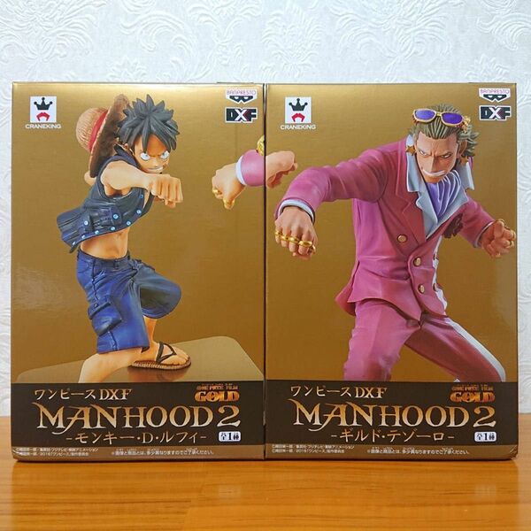 ワンピース ONEPIECE FILM GOLD フィギュア DXF MANHOOD 2 ルフィ テゾーロ プライズ 全2種セット