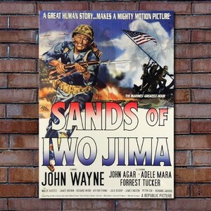 メタルサイン「SANDS OF IWO JIMA 硫黄島の砂」 看板 インテリア 直輸入 アメリカ製 アメリカ雑貨 アメリカン雑貨