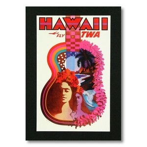  Hawaiian постер Eara in серии <HAWAII FLY TWA ( trance world авиация )> A-16 America смешанные товары Ame 