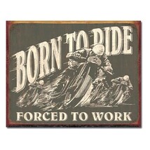 メタルサイン 「Born To Ride」 #1885 ブリキ看板 ガレージ アメリカ雑貨 アメリカン雑貨_画像2