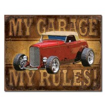 メタルサイン 「My Garage - Rod」 #1761 ホットロッド ブリキ看板 ガレージ アメリカ雑貨 アメリカン雑貨_画像2