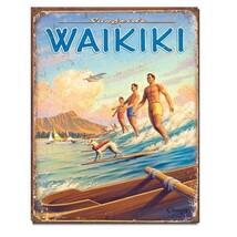 メタルサイン 「ワイキキ Surfside」 #1988 ハワイアン ブリキ看板 ビーチ アメリカ雑貨 アメリカン雑貨_画像2