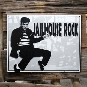 メタルサイン 「エルビスプレスリー Jailhouse Rock」 #878 ブリキ看板 ロック ミュージック アメリカ雑貨 アメ