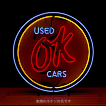 看板 ネオンサイン OKユーズドカー OK USED CARS ネオン菅 GMオフィシャルライセンス商品 CHEVROLET ガレ_画像5