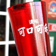 プラスチックタンブラー コカ・コーラ CHINA TOWN 24oz 709ml レッド 中国語 コップ レストランウエア アメリ_画像6