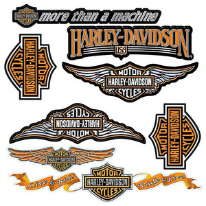 ハーレーダビッドソン ダイカットデカール 8Pキット CG3900 パッケージ：縦30.4×横15.2cm Harley-Davi
