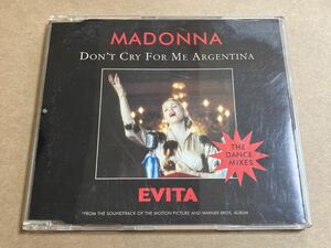 CD MADONNA / DONT CRY FOR ME ARGENTINA WO384CD2 EVITA : THE DANCE MIXES マドンナ ドイツ盤 ケーススレと曇り 無音部キズあり