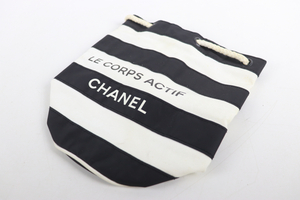 CHANEL LE CORRPS ACTIF シャネル ノベルティ 巾着 バック ポーチ ボーダー柄 ブランド レディース ファッション 003JSFJH42