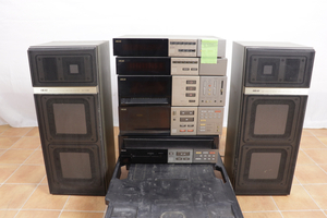 [ Junk ]AKAI AT-M77 EA-M77 HX-M77 AP-M77 AM-M77 body 5 point speaker SW-M99 2 point mini component player sound equipment retro 005JHMJH97