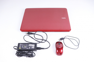 [ работа OK]NEC Lavie PC-LS150ES6R Windows персональный компьютер ноутбук красный адаптор есть офисная работа работа 004JQHJH21