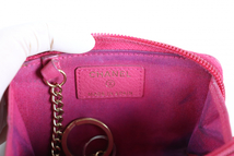 ★CHANEL キャビアスキン ココマーク コインケース 小銭入れ ピンク キーチェーン レディース ブランド小物 012JHLJH61_画像7