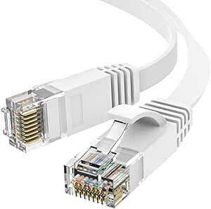 Ankuly LANケーブル 30m 有線 ランケーブル モデム対応 フラットタイプ CAT6準拠 1.5mm厚 フラットケーブル