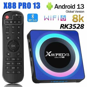 TVボックスX88pro13,Android 13, Rockchip rk3528,4g, 32g,bt5.0,2.4g,5g