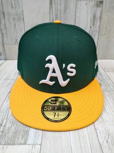 【未使用美品】NEW ERA 59FIFTY アスレチックス 7 3/4 キャップ ニューエラ