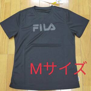 FILA フィラ 半袖 レディース M ブラック 冷感 UV Tシャツ 吸水 吸熱 速乾 412-654 トレーニング ランニング ジム フィットネス　