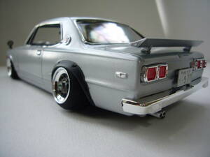  old car Skyline Hakosuka 2dr Aoshima made 1/24 final product 