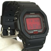 G-SHOCK ジーショック 【men1294D】 CASIO カシオ 腕時計 GW-B5600AR-1 デジタル 電波ソーラー ブラック レッド スクエア メンズ 赤液晶 GB_画像9