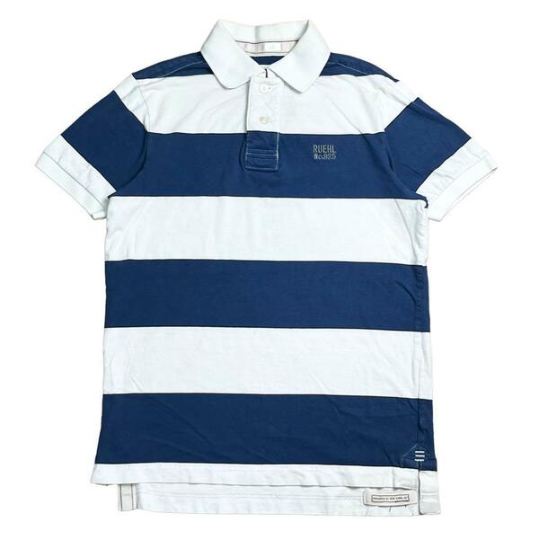 ポロシャツ　ラガーシャツ　半袖　ゴルフ　ボーダー　シンプル　刺繍　ロゴ