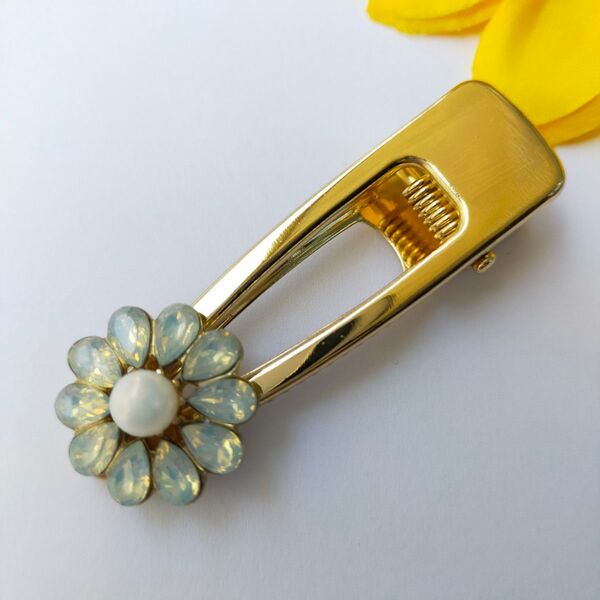 花ヘアクリップ 5.5cm/2cm 合金 ヘアアクセサリー 髪飾り