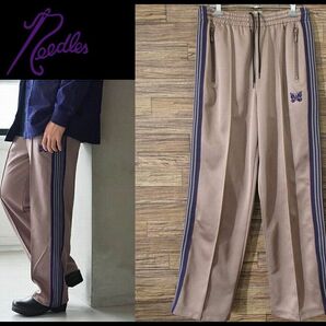 送無 美品 Needles ニードルズ ネペンテス 22AW LQ229 Track Pant Poly Smooth ジャージ ストレート トラック パンツ ポリスムース トープ