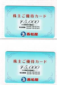 最新 西松屋チェーン 株主優待カード10000円分