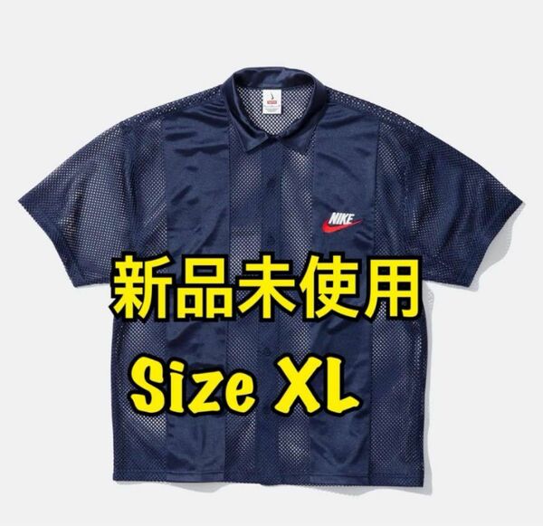 Supreme x Nike Mesh S/S Shirt "Navy"XL ポロシャツ
